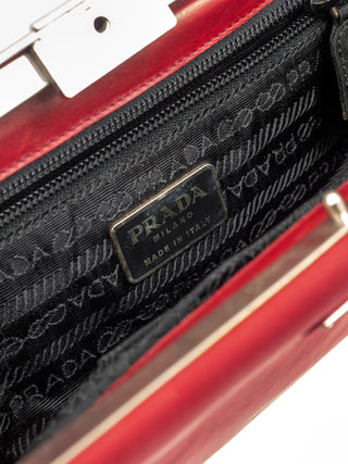 Burgundy Nylon Shoulder Bag