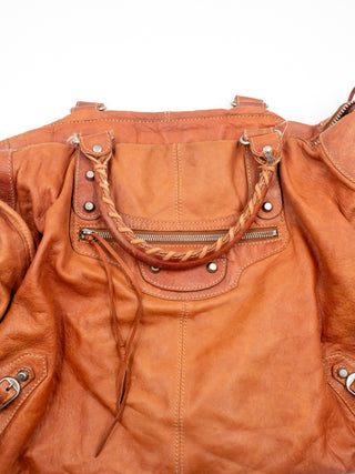 Brown Leather Weekender Bag