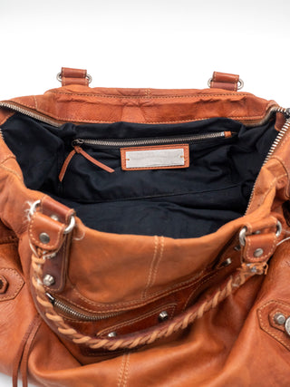 Brown Leather Weekender Bag