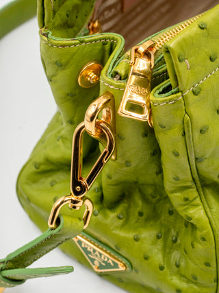 Lime Green Ostrich Handbag