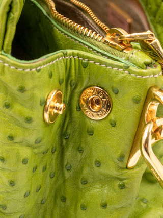Lime Green Ostrich Handbag