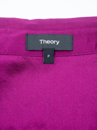 Fuchsia Satin Look Long Sleeves Shirt