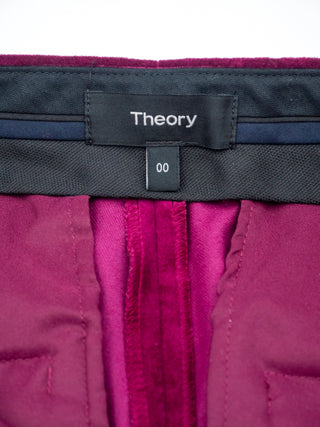 Fuchsia Velvet Slim Fit Pant Suit