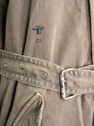 Khaki Washed Cotton Jumpsuit