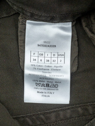 Khaki Washed Cotton Jumpsuit