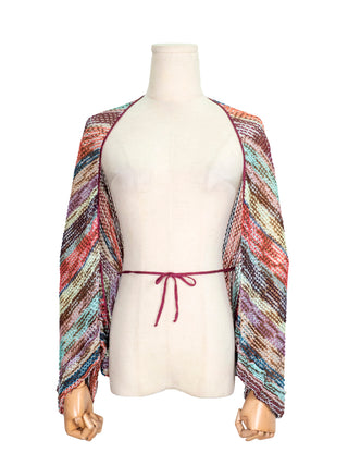 Multicolor Open Cardigan