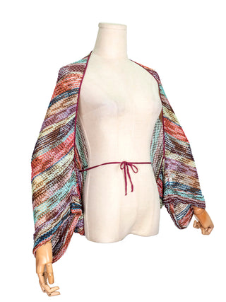 Multicolor Open Cardigan