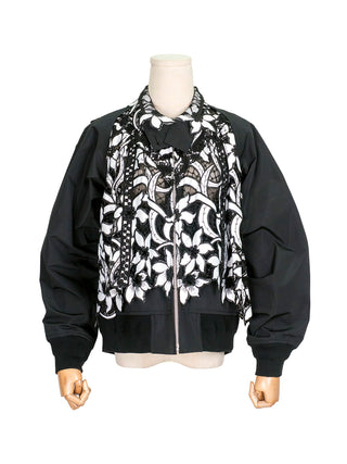 Black Broderie Anglaise Floral Cotton Jacket