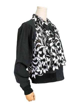 Black Broderie Anglaise Floral Cotton Jacket