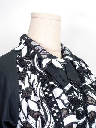 Black Broderie Anglaise Floral Cotton Jacket