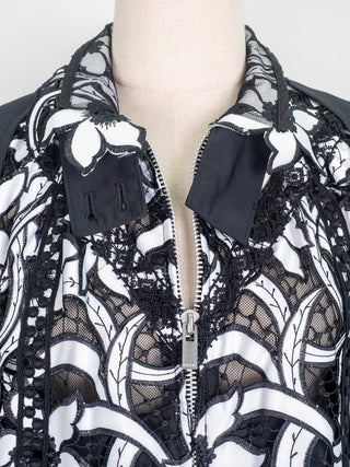 Black Broderie Anglaise Floral Cotton Jacket
