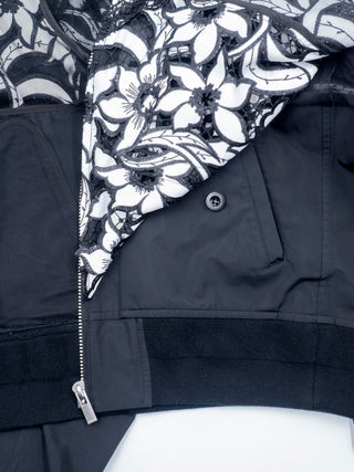 Black Broderie Anglaise Floral Cotton Jacket