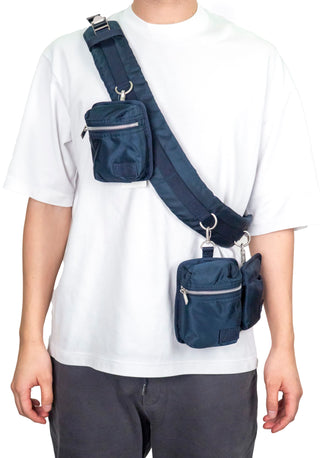 Sacai Navy Blue Belt/Shoulder Bag