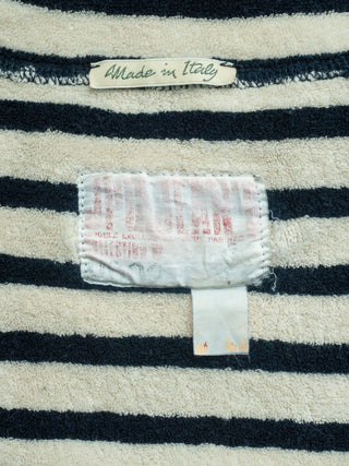 Navy Striped Turtle Neck Cotton Top