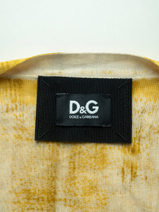 Mustard Yellow Silk Cardigan with 2 Front Pockets