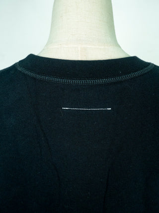 Black Cotton Sleeveless Dress with Fringe Ends