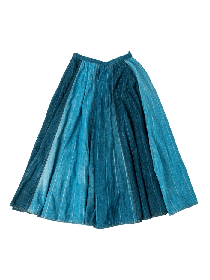 Blue Denim Long Skirt