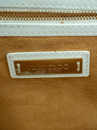 White Leather Shoulder Bag with Zebra Print Calfhair on Flap
