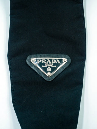 Black Nylon Headband with Logo Plate