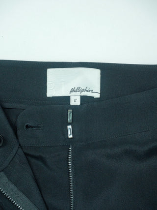 Black Silk Pants with Sheer Wrap