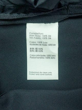 Black Silk Pants with Sheer Wrap