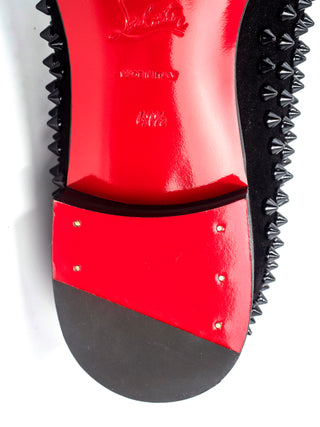 Black Dandelion Spikes Flat Shoes