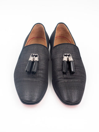 Black Leather Tassel Loafers