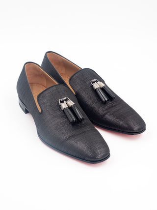 Black Leather Tassel Loafers