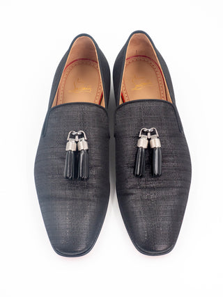 Black Leather Tassel Loafers