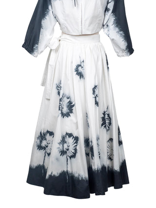 Floral Print Flared Skirt
