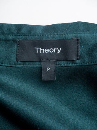Green Satin Look Long Sleeves Shirt