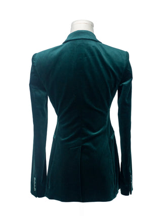 Green Velvet Slim Fit Pant Suit