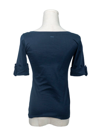 Navy V-neck Cotton Tee