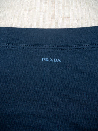 Navy V-neck Cotton Tee