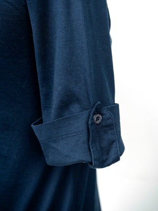 Navy V-neck Cotton Tee