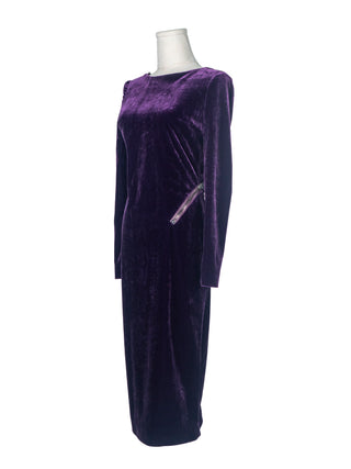 Velvet Open Back Dress with Chunky Zipper Opening