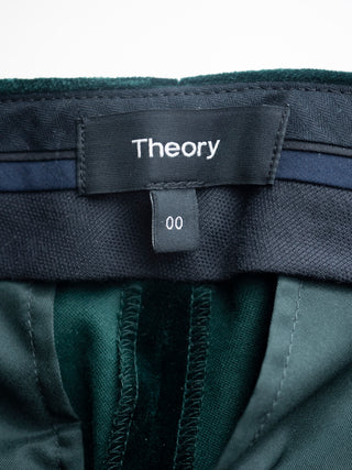 Green Velvet Slim Fit Pant Suit