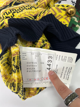 Multicolor Jumper With Gold Buttons