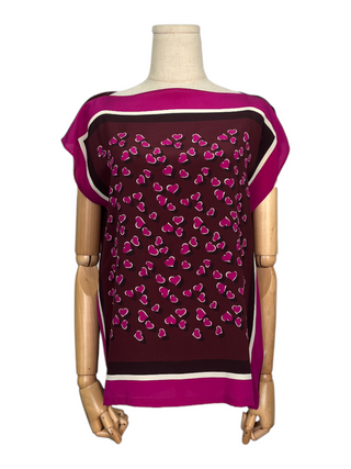 Purple Silk Sleeveless Top