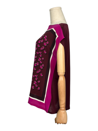 Purple Silk Sleeveless Top
