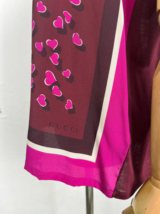 Purple Silk Sleeveless Top
