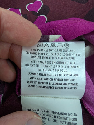 Purple Silk Sleeveless Top