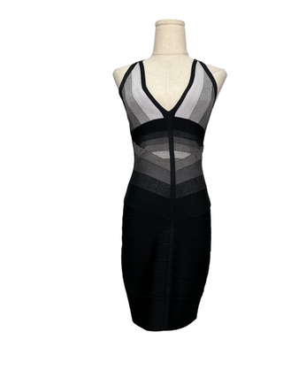 Black And Grey Mini Dress