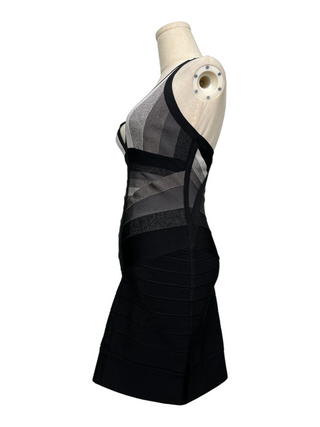 Black And Grey Mini Dress