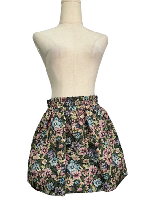 Multicolor Overall Floral Printed Skirt