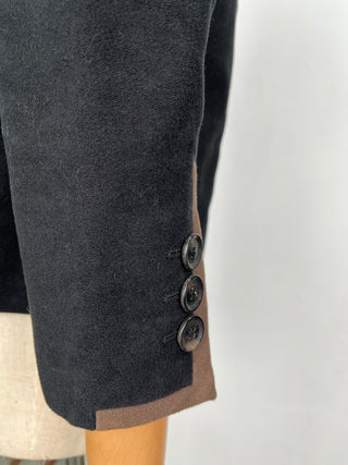 Black Cotton School Jacket With Embroided "G" Logo