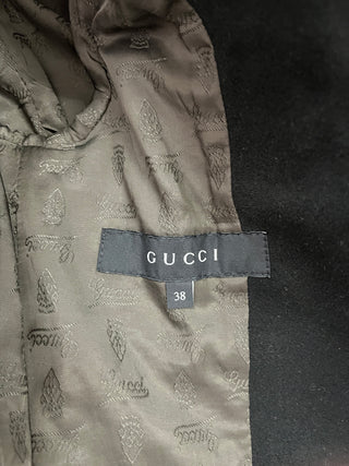 Black Cotton School Jacket With Embroided "G" Logo