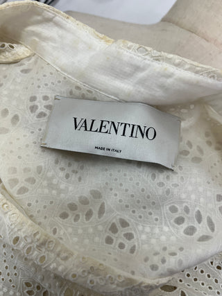 White Cotton Embroidered Lace Eyelet Jumpsuit