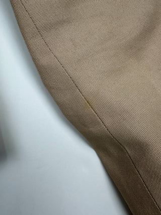 Beige Military Style Short Crop Jacket