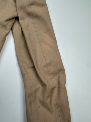 Beige Military Style Short Crop Jacket